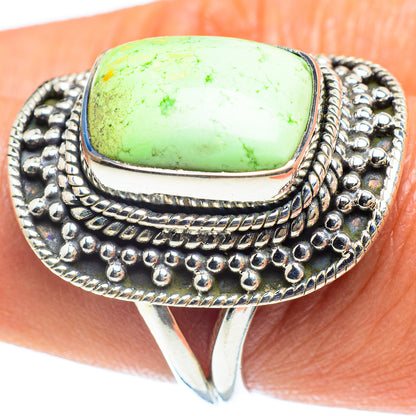 Lemon Chrysoprase Rings handcrafted by Ana Silver Co - RING58995