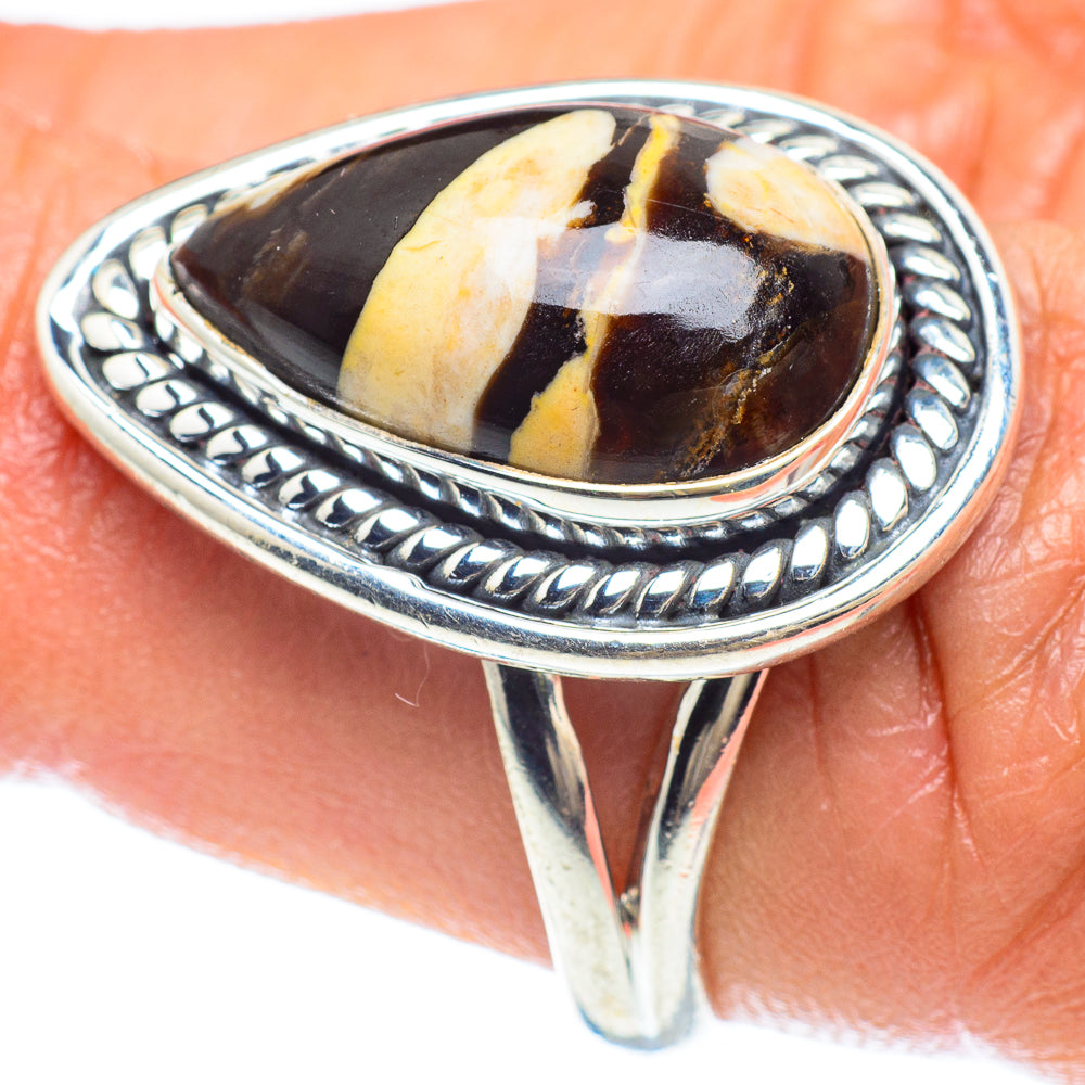 Peanut Wood Jasper Rings handcrafted by Ana Silver Co - RING58996