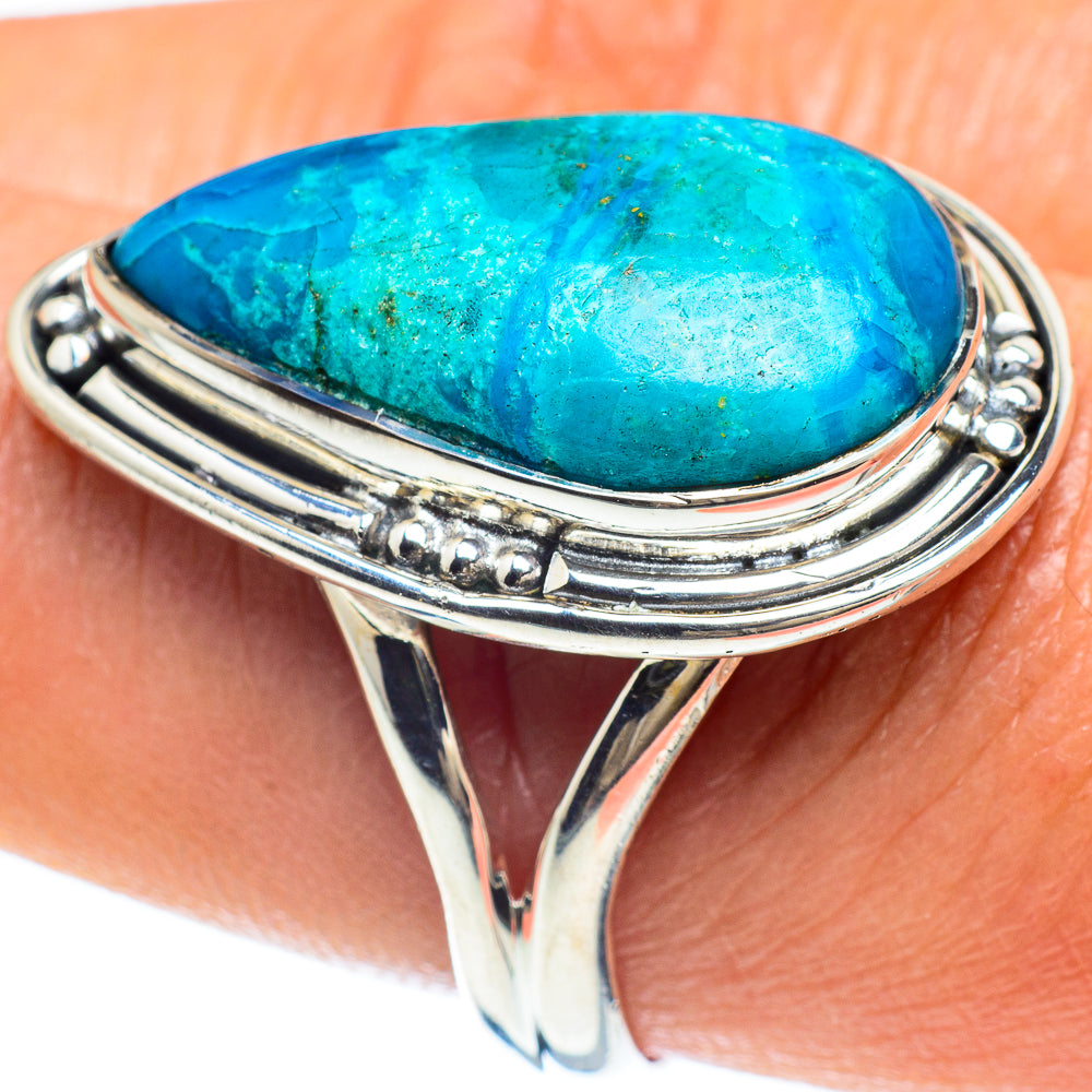 Chrysocolla Rings handcrafted by Ana Silver Co - RING59002
