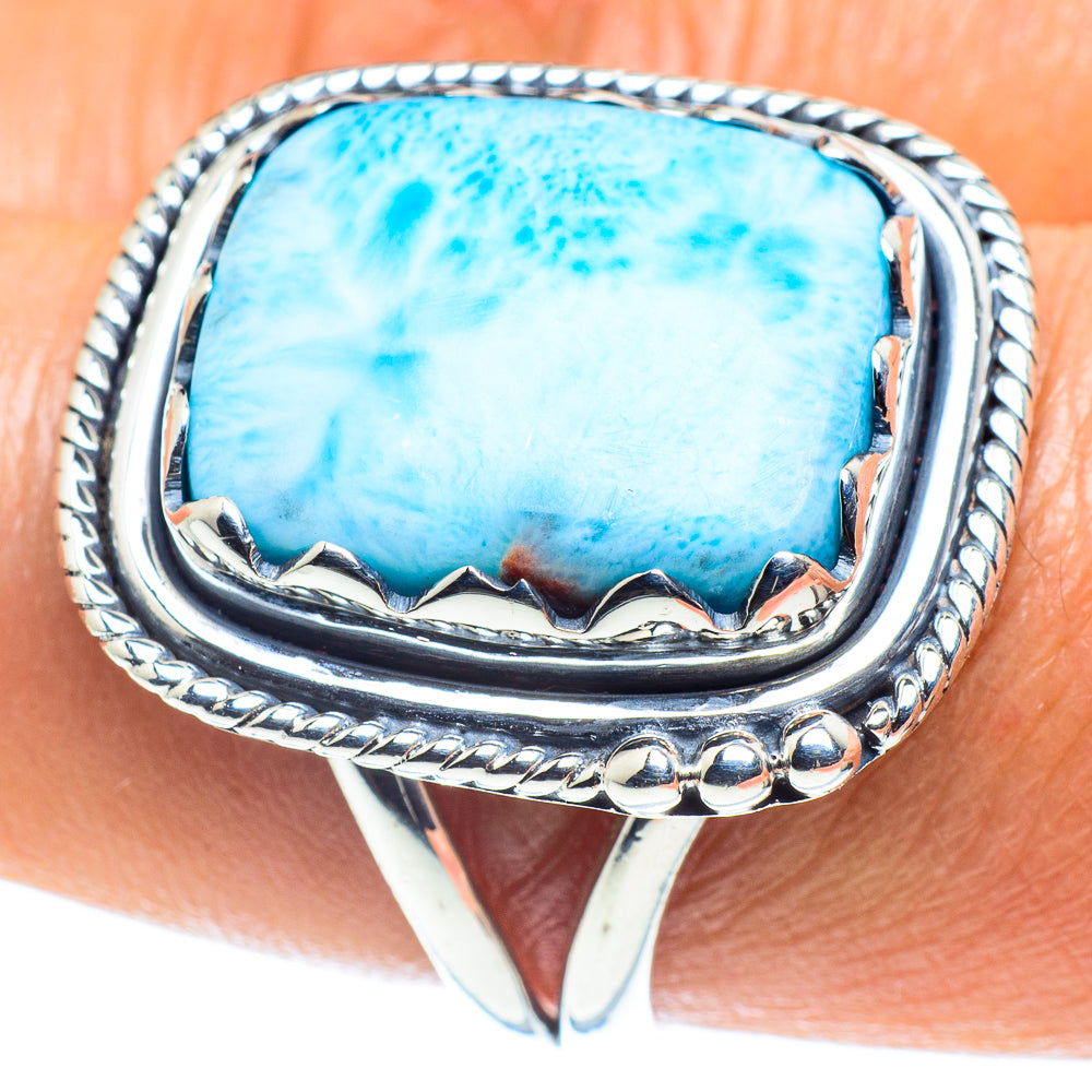 Larimar Rings handcrafted by Ana Silver Co - RING59017