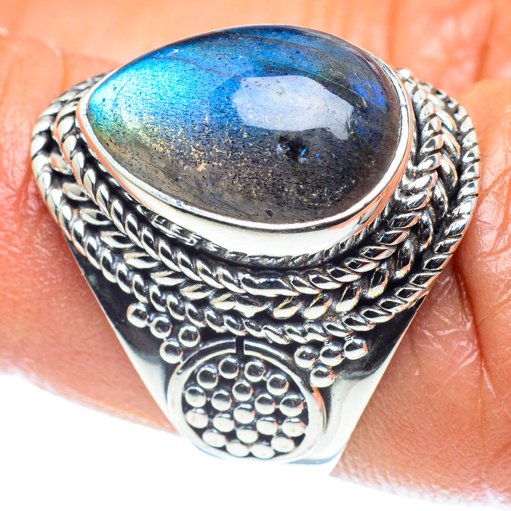 Labradorite Rings handcrafted by Ana Silver Co - RING59018