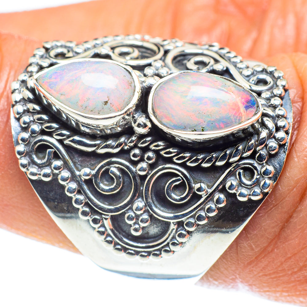 Ethiopian Opal Rings handcrafted by Ana Silver Co - RING59019