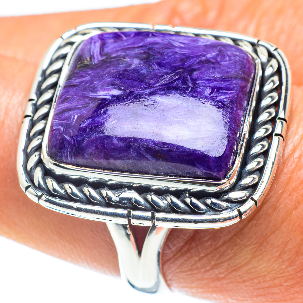 Charoite Rings handcrafted by Ana Silver Co - RING59022