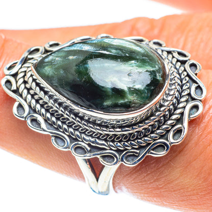 Seraphinite Rings handcrafted by Ana Silver Co - RING59027