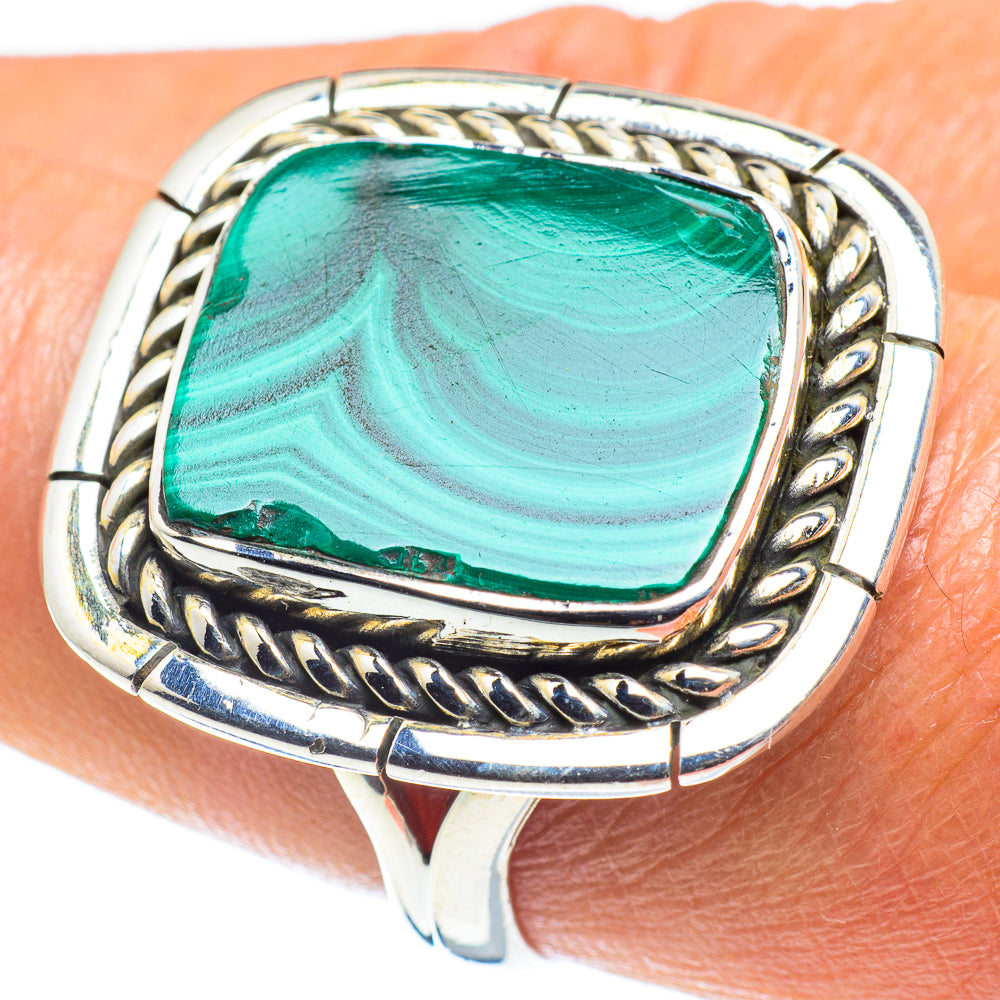 Malachite Rings handcrafted by Ana Silver Co - RING59040