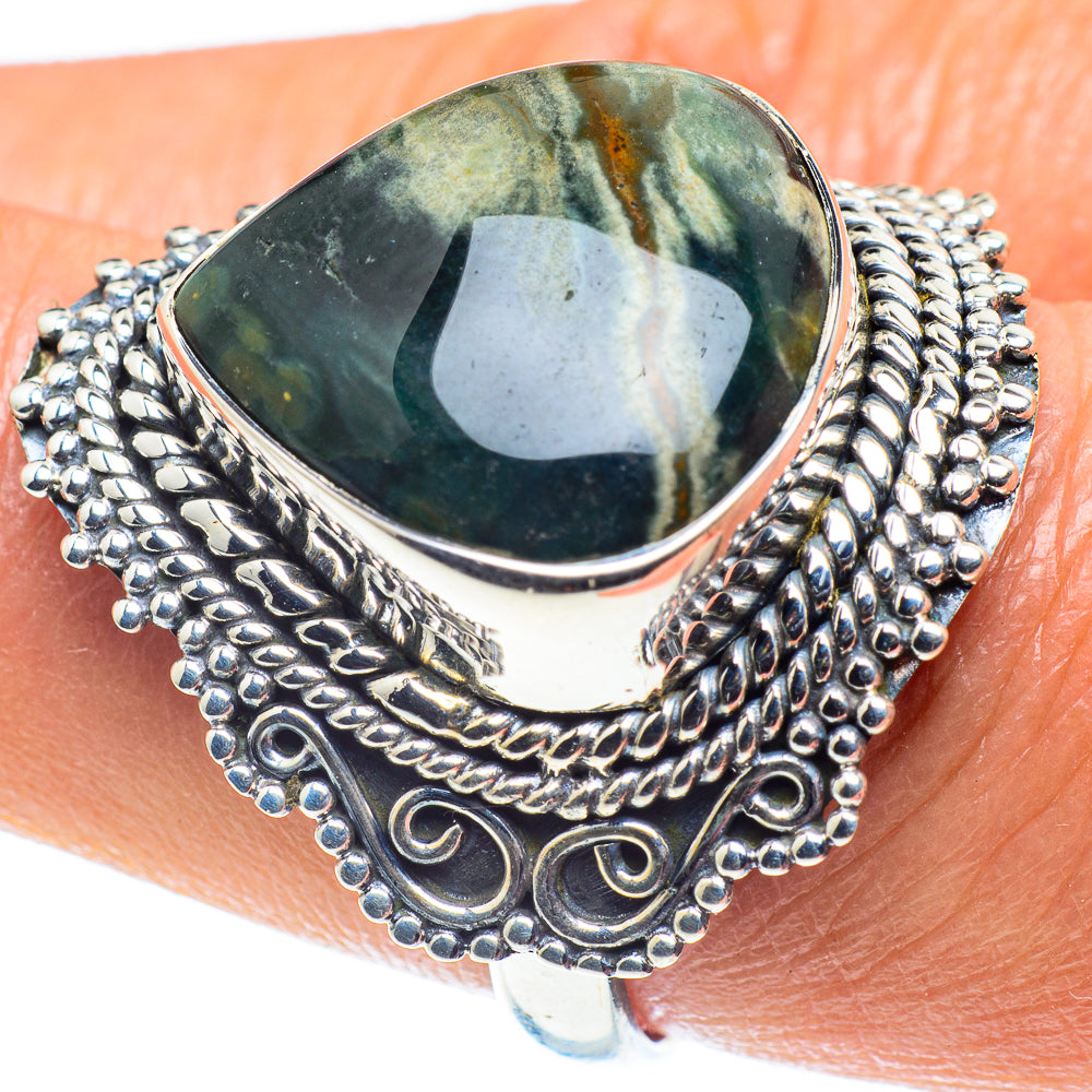 Ocean Jasper Rings handcrafted by Ana Silver Co - RING59041