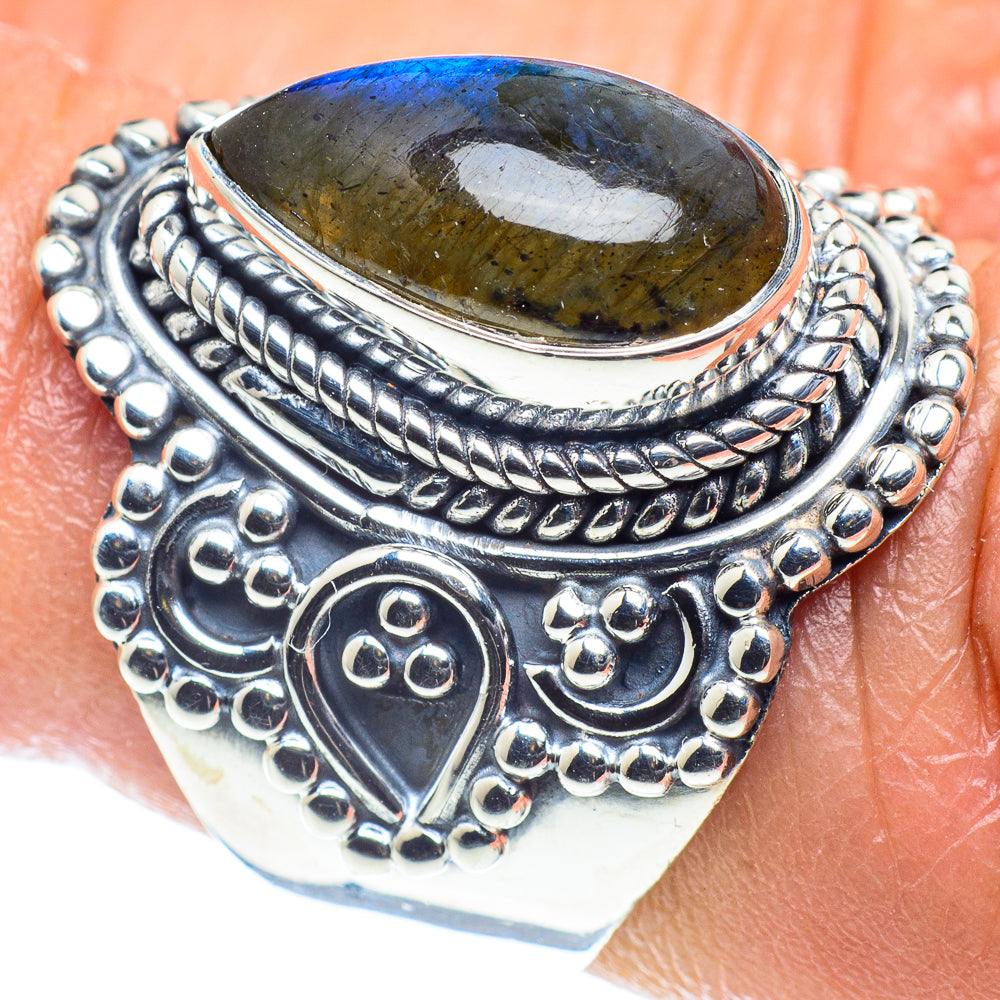 Labradorite Rings handcrafted by Ana Silver Co - RING59044