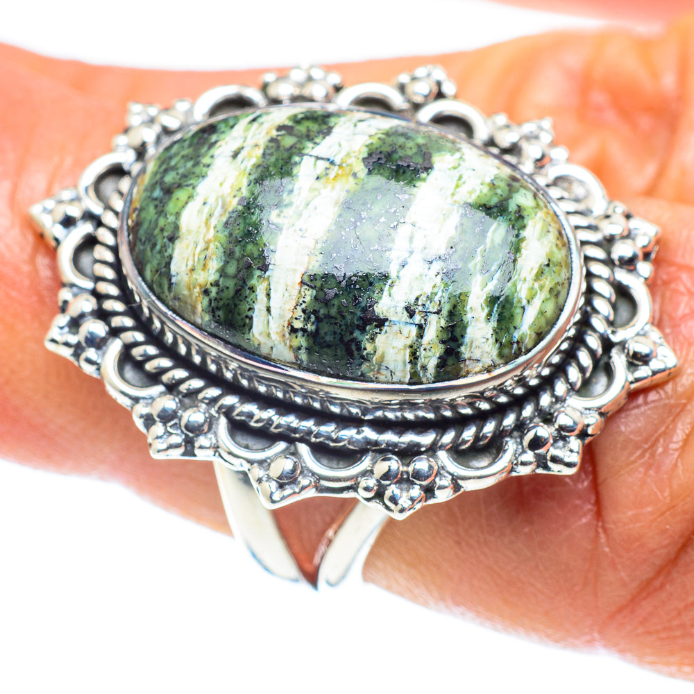 Lizard Jasper Rings handcrafted by Ana Silver Co - RING59056