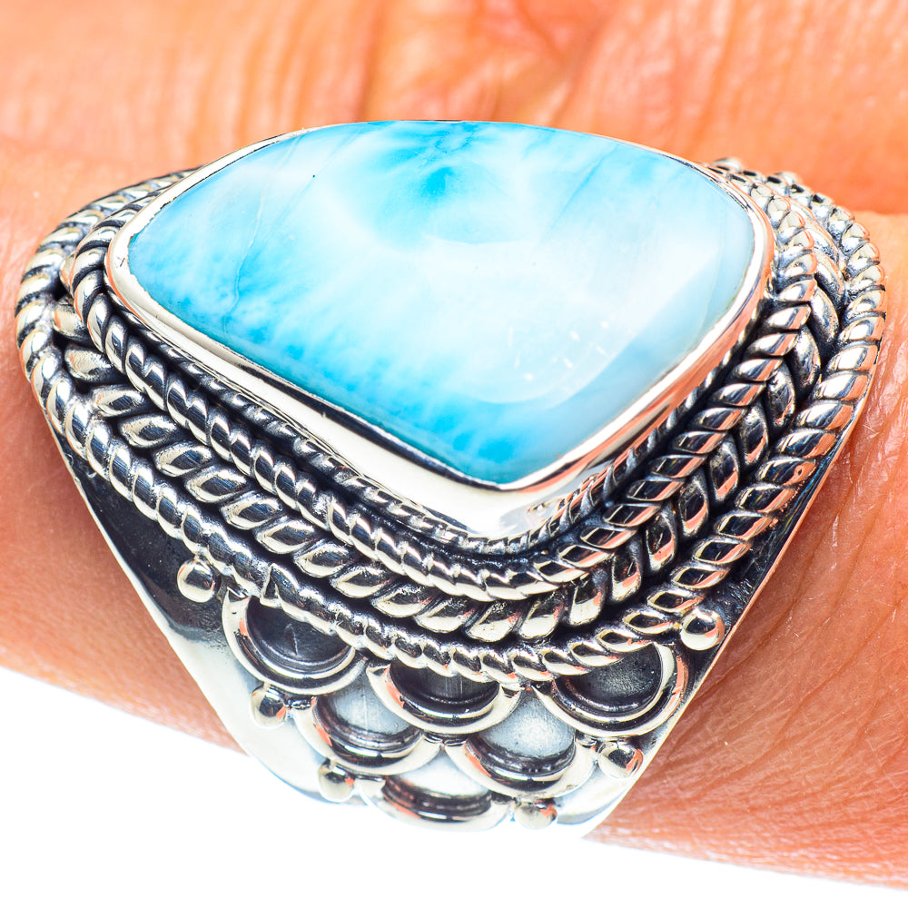 Larimar Rings handcrafted by Ana Silver Co - RING59062