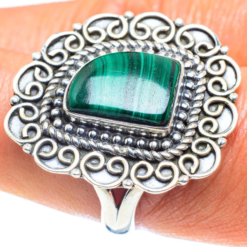 Malachite Rings handcrafted by Ana Silver Co - RING59063