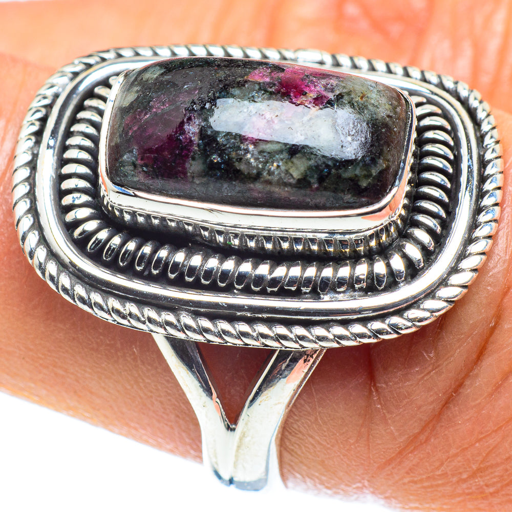 Russian Eudialyte Rings handcrafted by Ana Silver Co - RING59071
