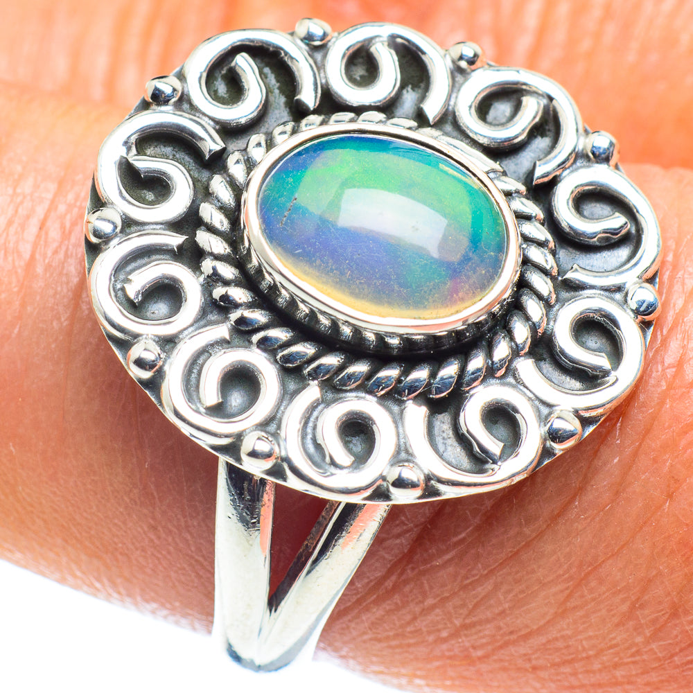 Ethiopian Opal Rings handcrafted by Ana Silver Co - RING59072