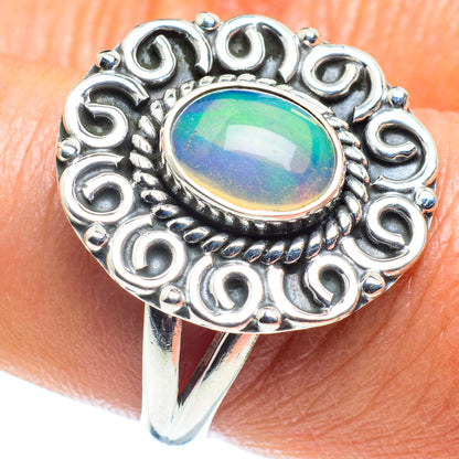 Ethiopian Opal Rings handcrafted by Ana Silver Co - RING59072