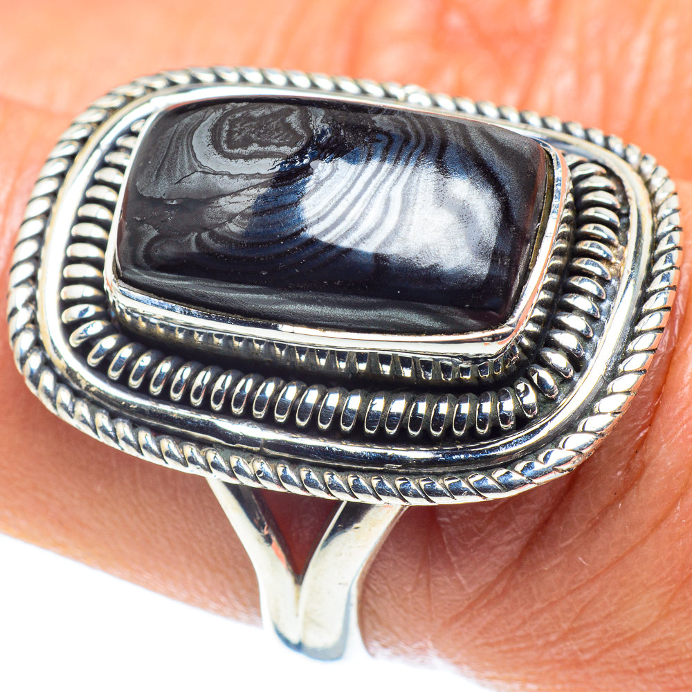 Psilomelane Rings handcrafted by Ana Silver Co - RING59075