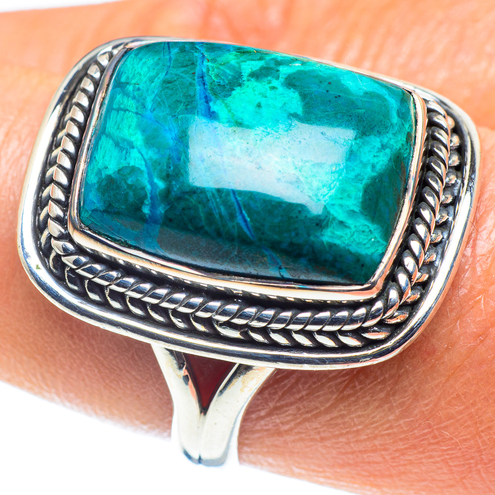 Chrysocolla Rings handcrafted by Ana Silver Co - RING59084