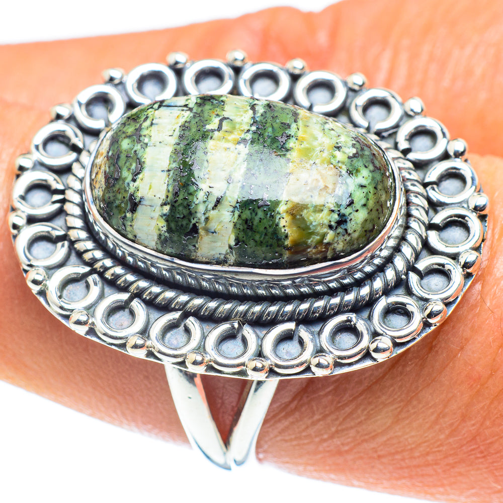 Lizard Jasper Rings handcrafted by Ana Silver Co - RING59086