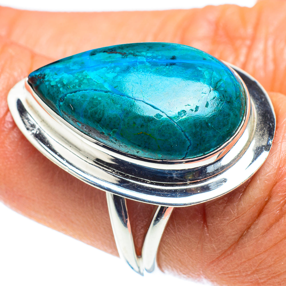 Chrysocolla Rings handcrafted by Ana Silver Co - RING59097