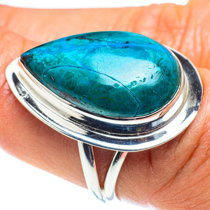 Chrysocolla Rings handcrafted by Ana Silver Co - RING59097