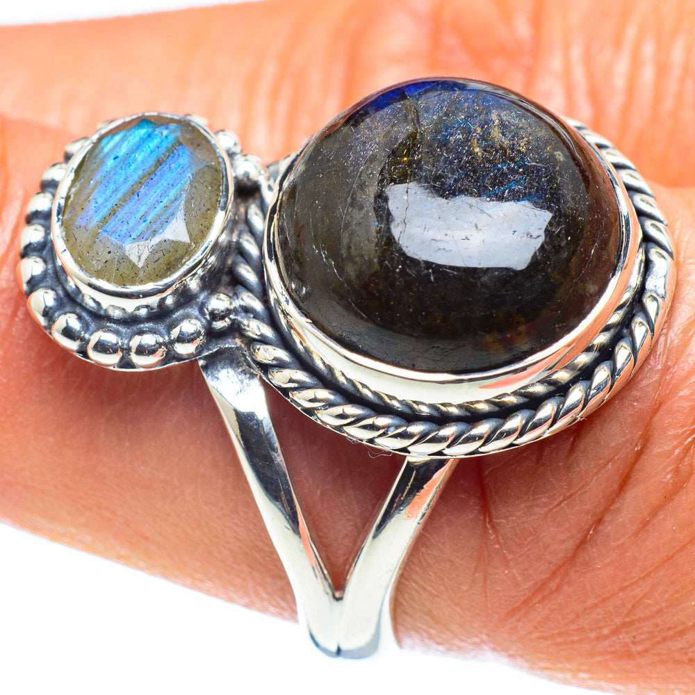 Labradorite Rings handcrafted by Ana Silver Co - RING59098