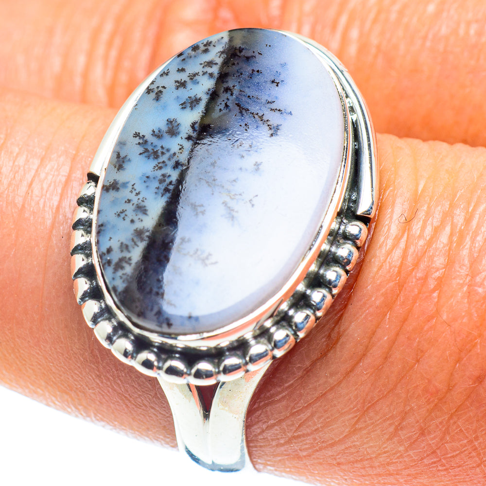 Dendritic Opal Rings handcrafted by Ana Silver Co - RING59099