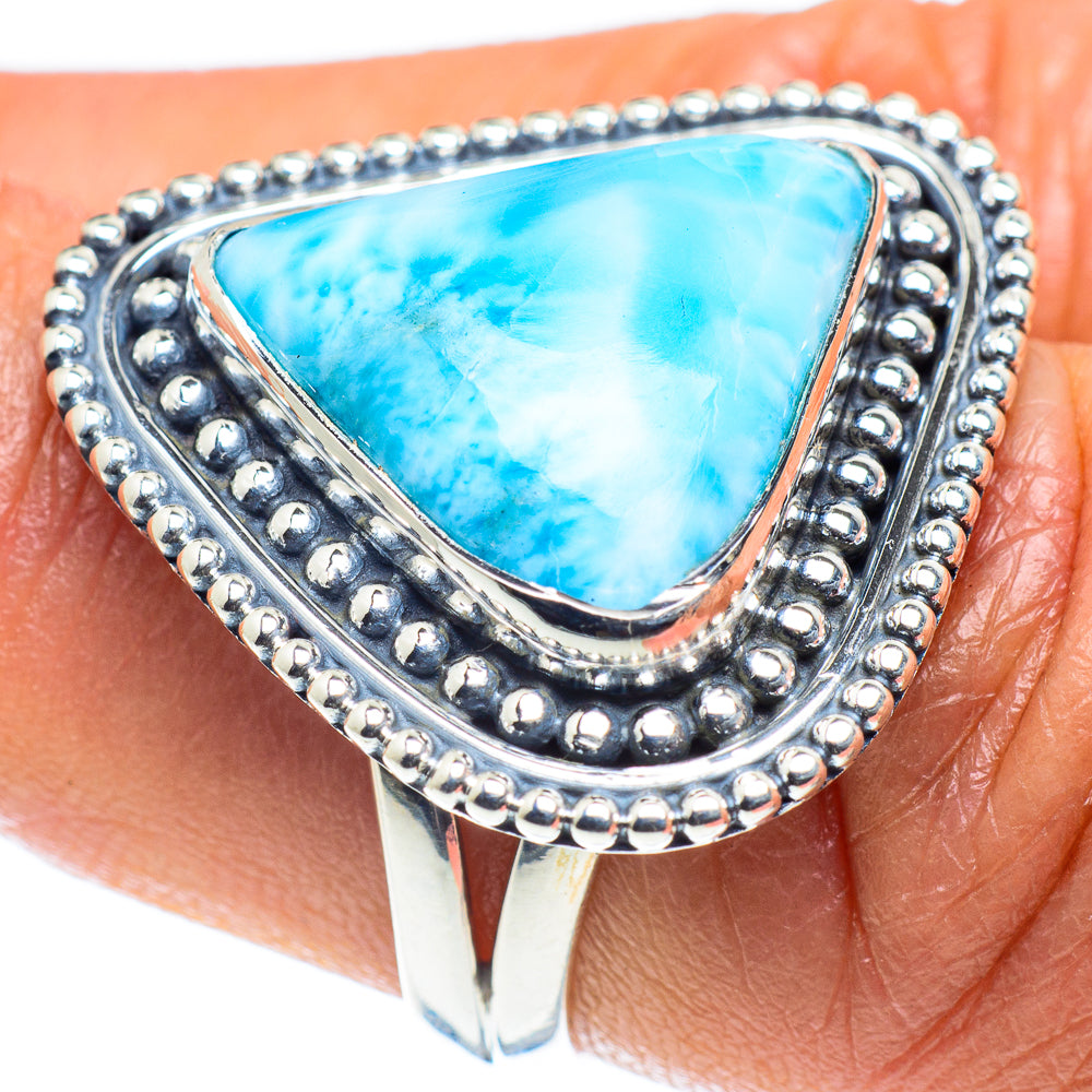 Larimar Rings handcrafted by Ana Silver Co - RING59112