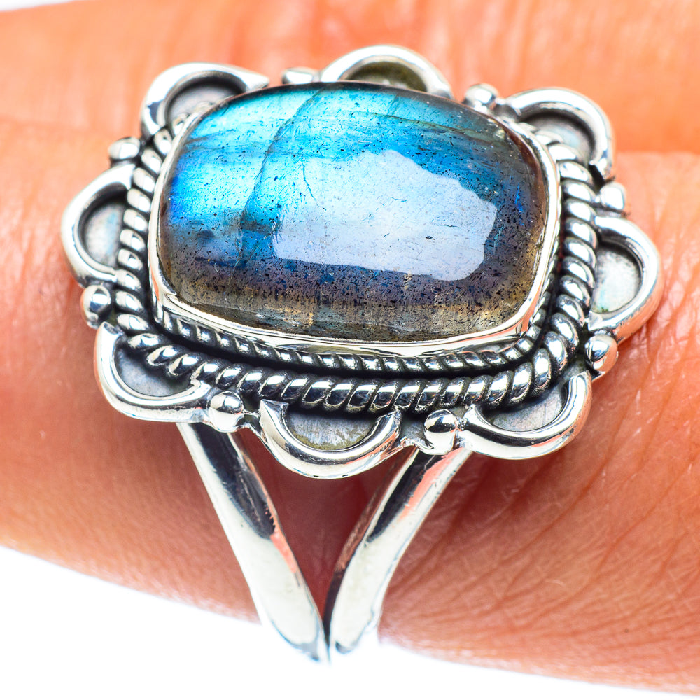 Labradorite Rings handcrafted by Ana Silver Co - RING59117