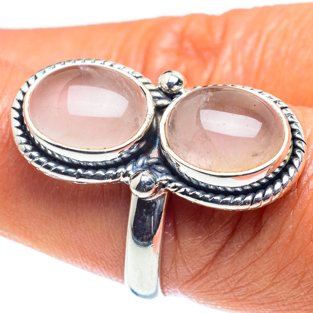 Rose Quartz Rings handcrafted by Ana Silver Co - RING59119