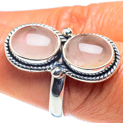 Rose Quartz Rings handcrafted by Ana Silver Co - RING59119