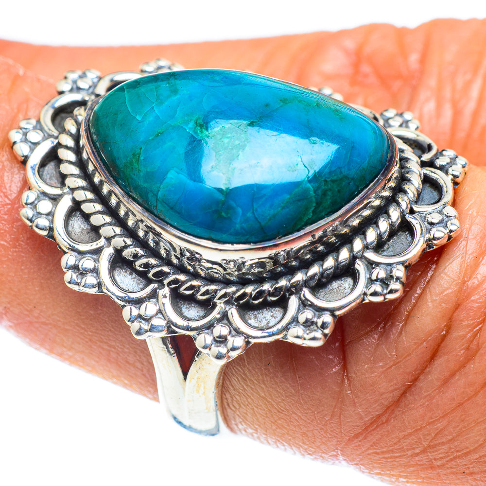 Chrysocolla Rings handcrafted by Ana Silver Co - RING59127
