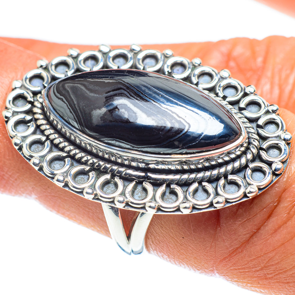 Psilomelane Rings handcrafted by Ana Silver Co - RING59137