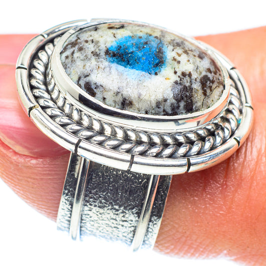K2 Blue Azurite Rings handcrafted by Ana Silver Co - RING59148