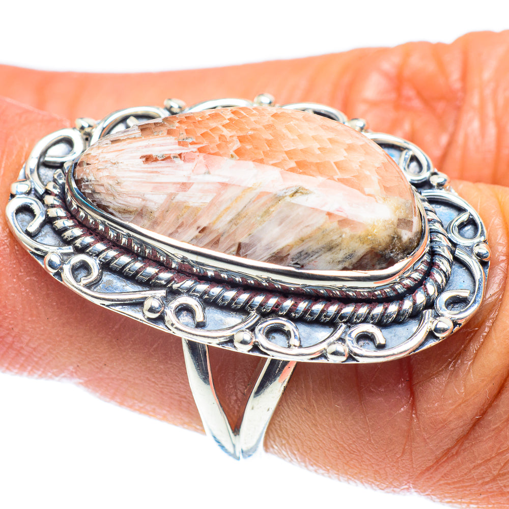 Scolecite Rings handcrafted by Ana Silver Co - RING59151