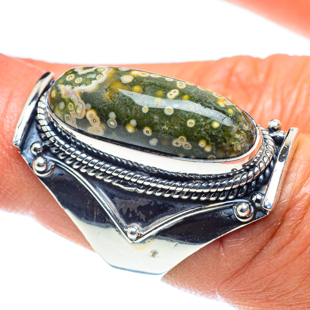 Ocean Jasper Rings handcrafted by Ana Silver Co - RING59156
