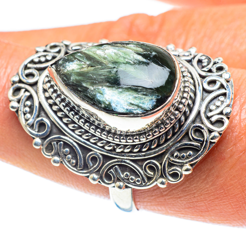 Seraphinite Rings handcrafted by Ana Silver Co - RING59157