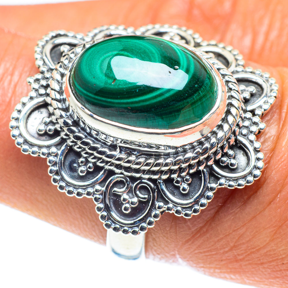 Malachite Rings handcrafted by Ana Silver Co - RING59162