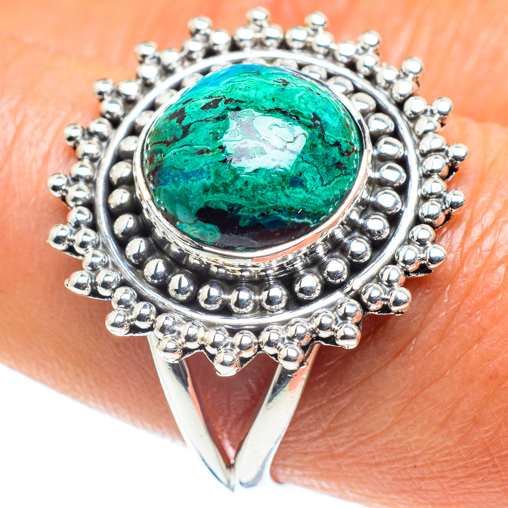 Chrysocolla Rings handcrafted by Ana Silver Co - RING59163