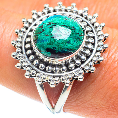Chrysocolla Rings handcrafted by Ana Silver Co - RING59163