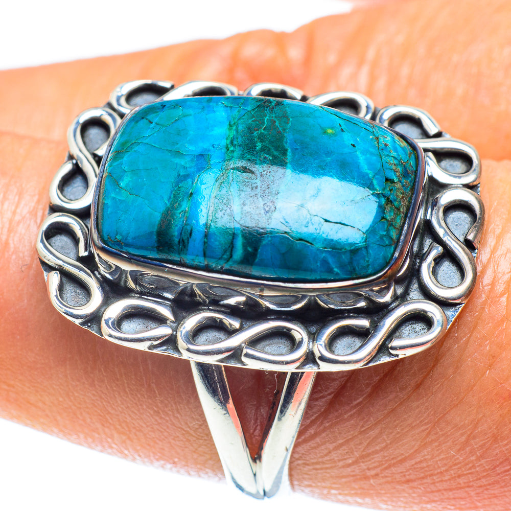 Chrysocolla Rings handcrafted by Ana Silver Co - RING59166