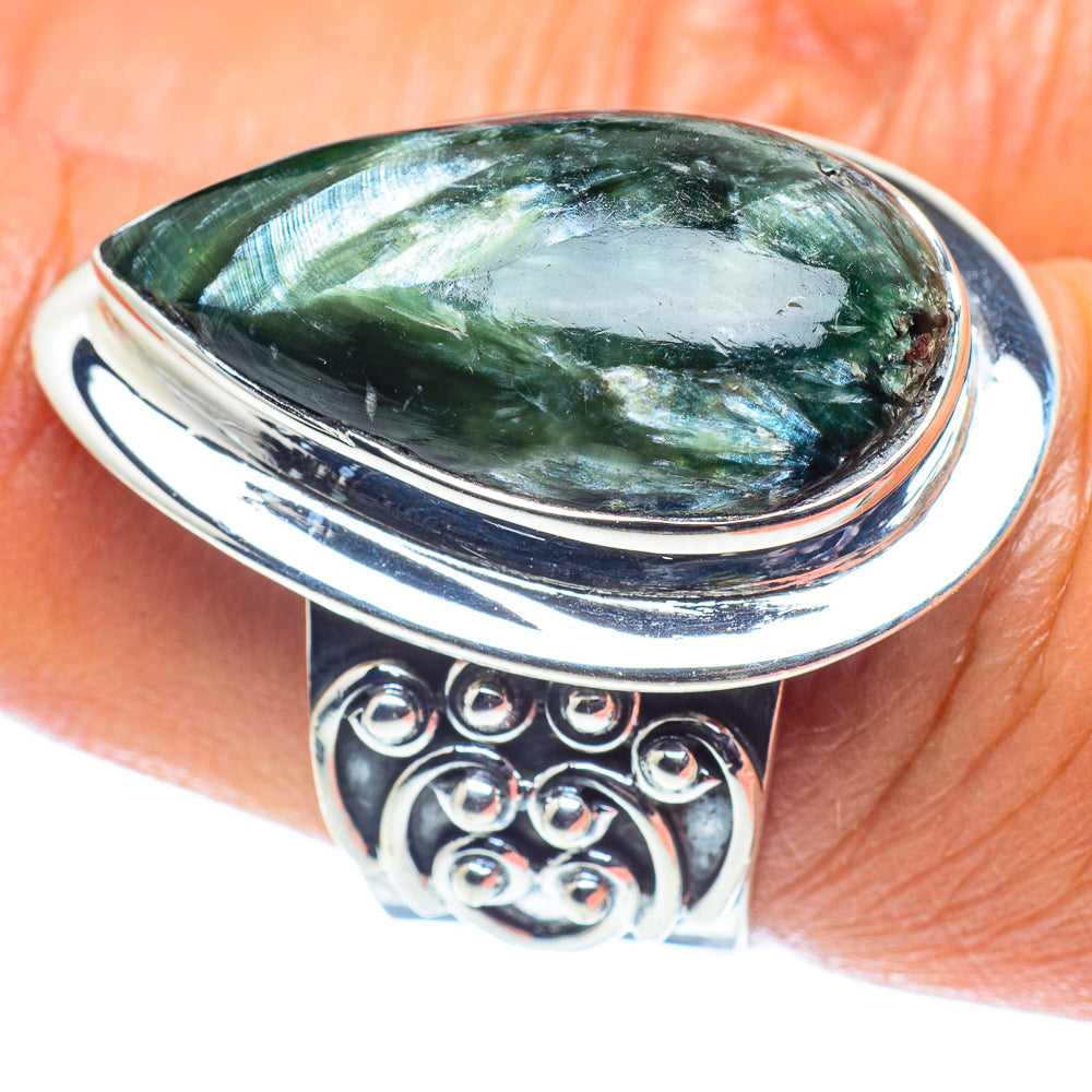 Seraphinite Rings handcrafted by Ana Silver Co - RING59168