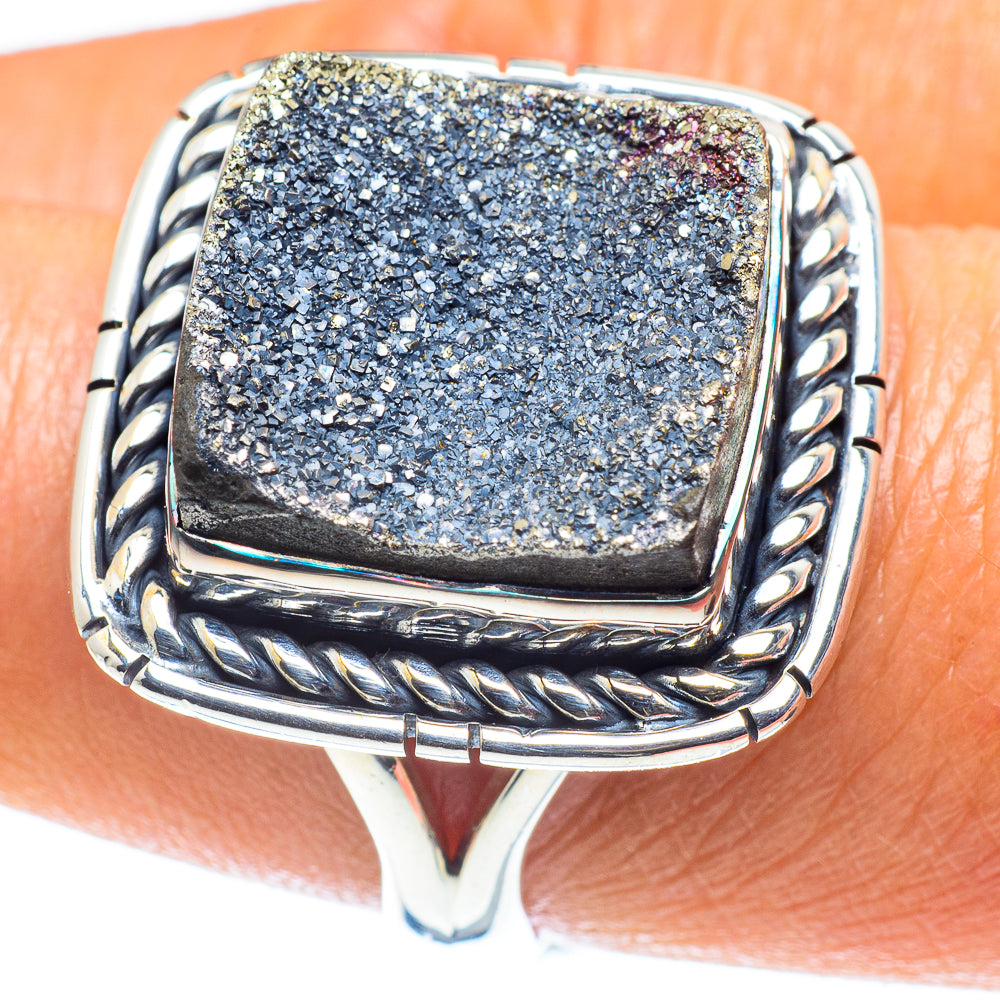 Desert Druzy Rings handcrafted by Ana Silver Co - RING59175
