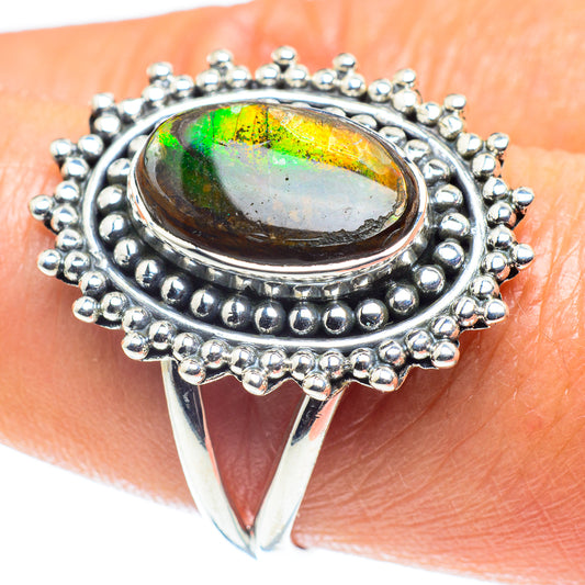 Ammolite Rings handcrafted by Ana Silver Co - RING59179