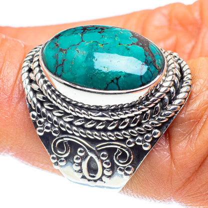 Tibetan Turquoise Rings handcrafted by Ana Silver Co - RING59185