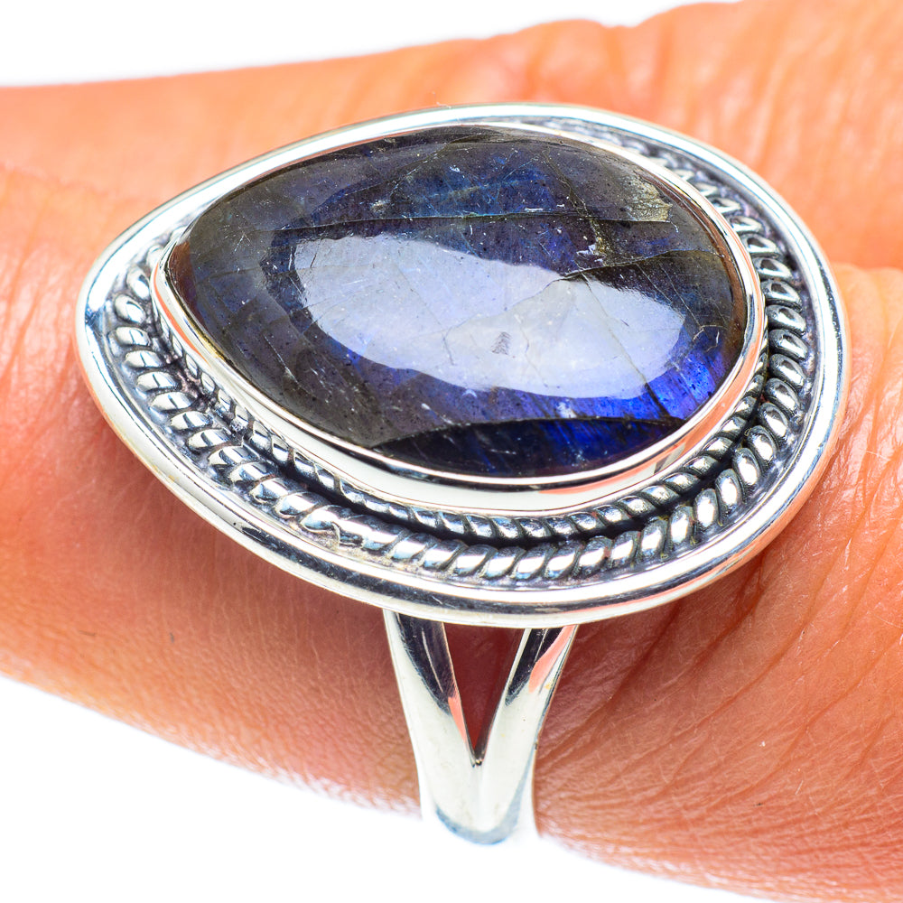 Labradorite Rings handcrafted by Ana Silver Co - RING59189