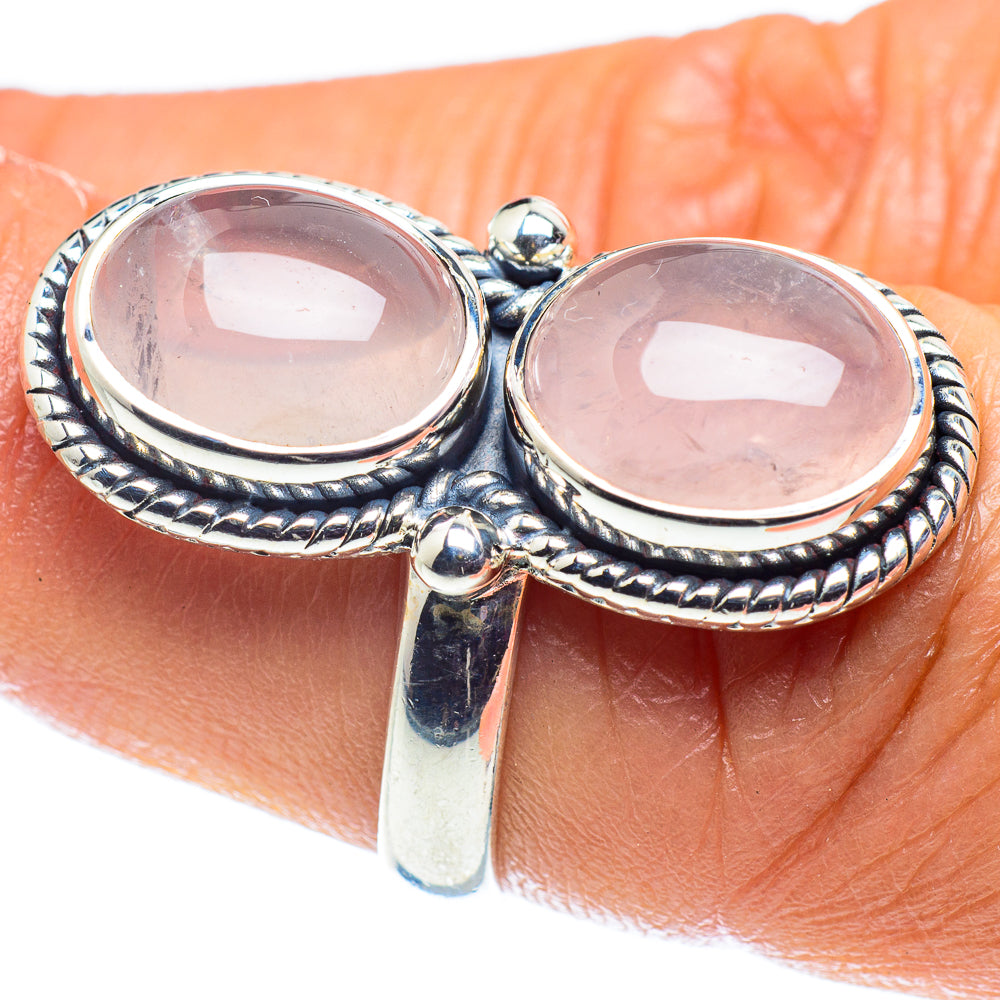 Rose Quartz Rings handcrafted by Ana Silver Co - RING59200