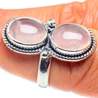 Rose Quartz Rings handcrafted by Ana Silver Co - RING59200