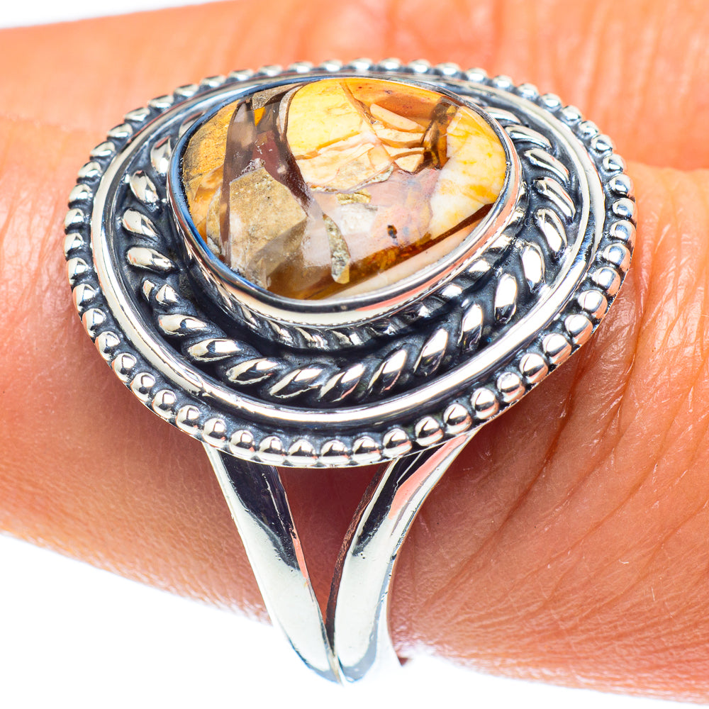 Brecciated Mookaite Rings handcrafted by Ana Silver Co - RING59202