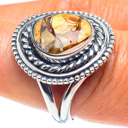 Brecciated Mookaite Rings handcrafted by Ana Silver Co - RING59202