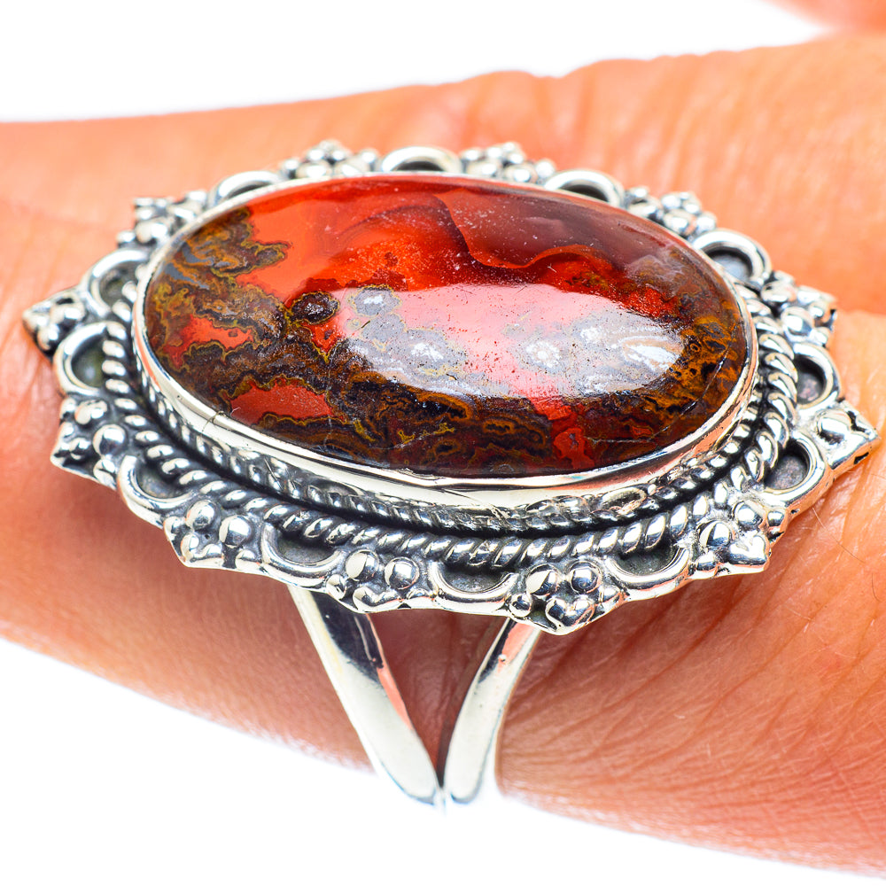 Moroccan Agate Rings handcrafted by Ana Silver Co - RING59203