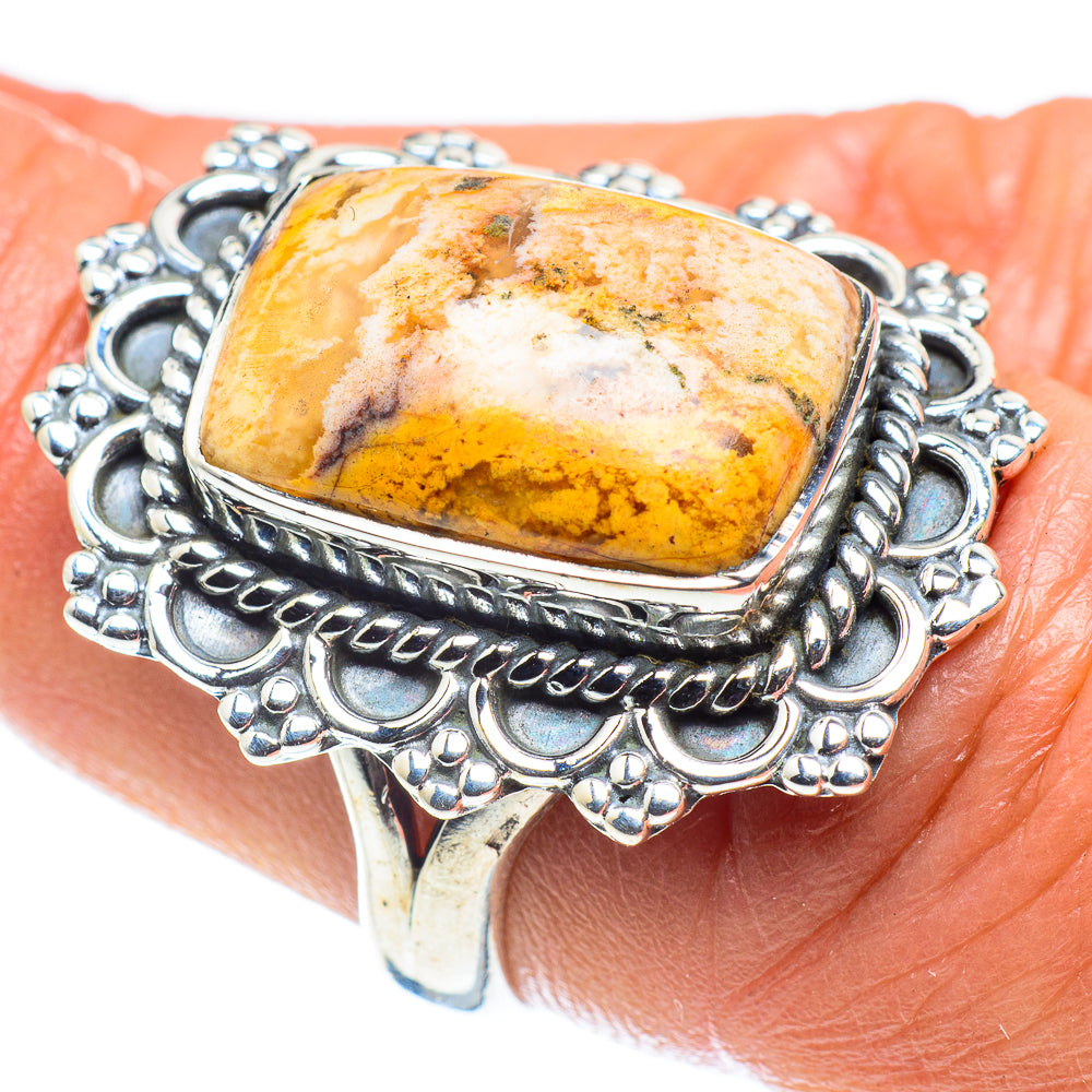 Plume Agate Rings handcrafted by Ana Silver Co - RING59214