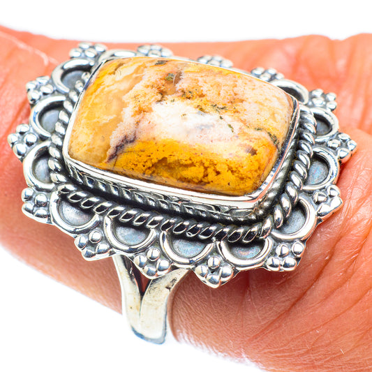 Plume Agate Rings handcrafted by Ana Silver Co - RING59214